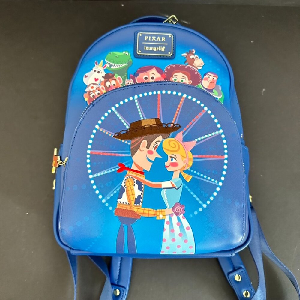 Loungefly Pixar Moment Woody & Bo Peep Mini Backpack and Wallet Toy Story 4 - Picture 2 of 16